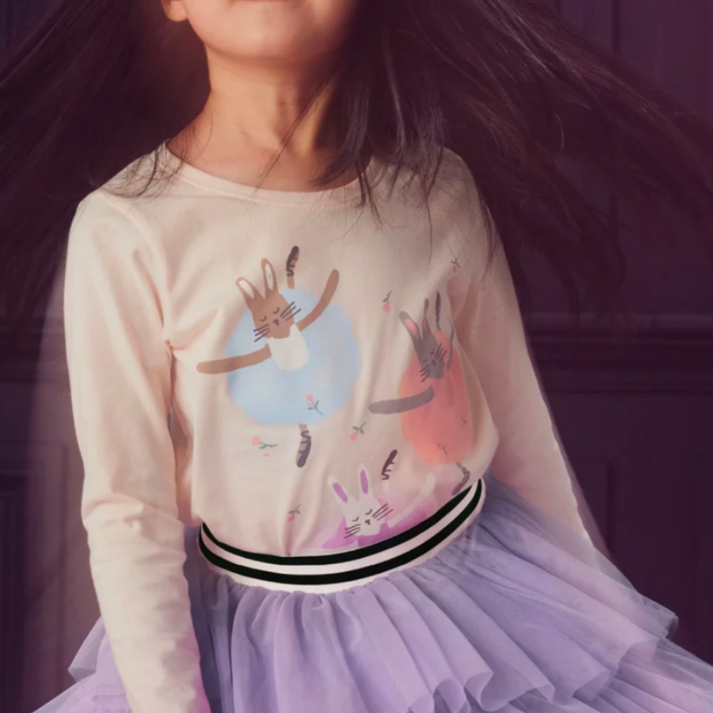 Tea Collection Tiered Tulle Skirt - Sheer Lilac